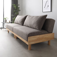 ソファベッド 『Solis ソリス』 分割タイプ ミックスブラウン 木脚