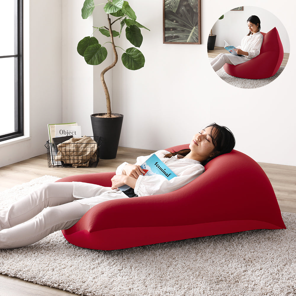 レッド ビーズクッション