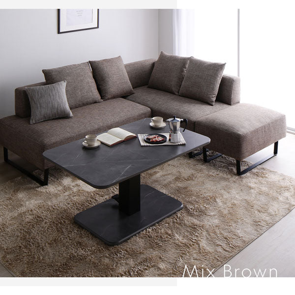ソファのカラーは3色。ミックスブラウン