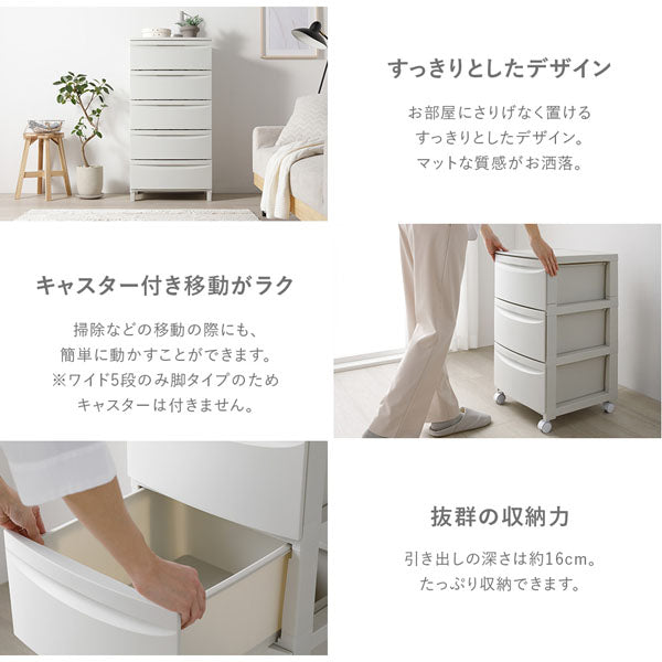 すっきりとしたデザイン/キャスター付き移動がラク/抜群の収納力