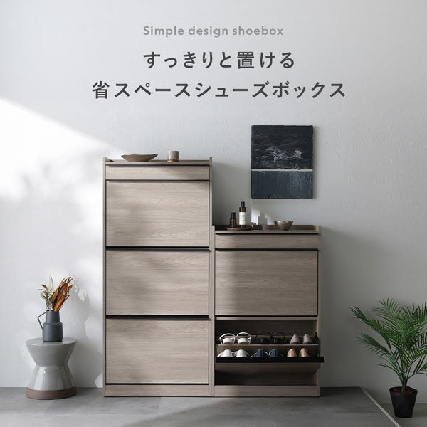 Simple design shoebox すっきりと置ける 省スペースシューズボックス