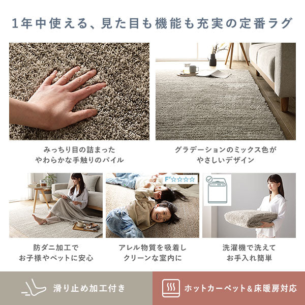 1年中使える、見た目も機能も充実の定番ラグ