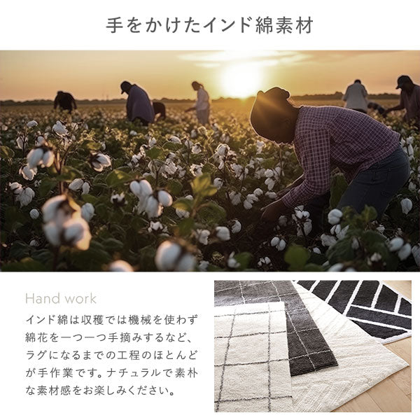 手をかけたインド綿素材