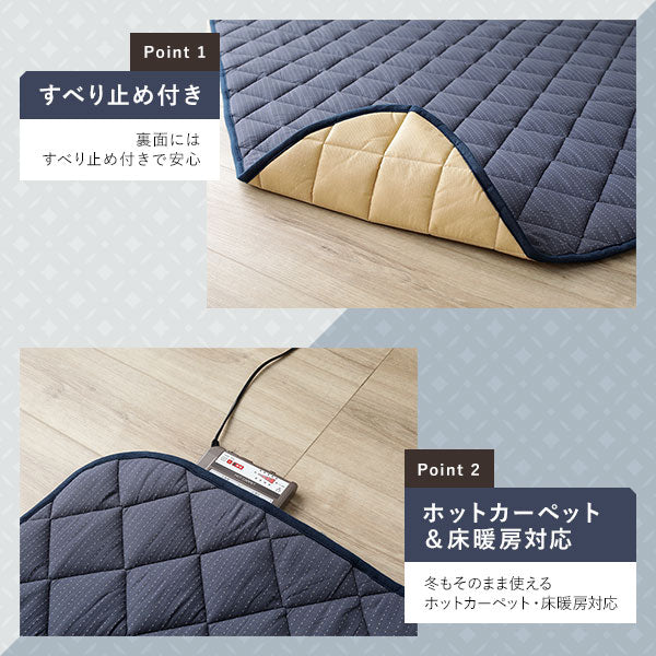 すべり止め付き ホットカーペット&床暖房対応