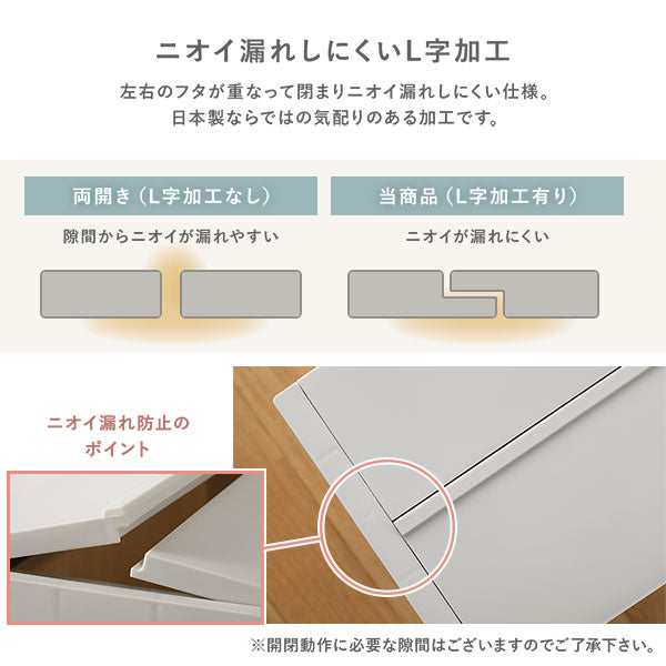 ニオイ漏れしにくいL字加工