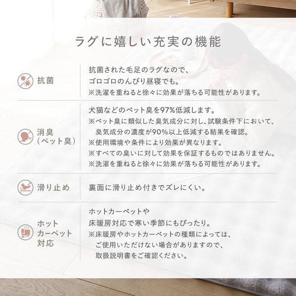 ラグに嬉しい充実の機能