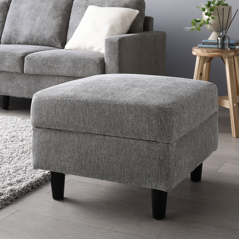 オットマン リッチグレー ブラック脚