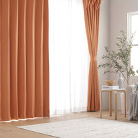 日本製 20色から選べる 1級遮光カーテン 幅150cm オレンジ(1枚入り)