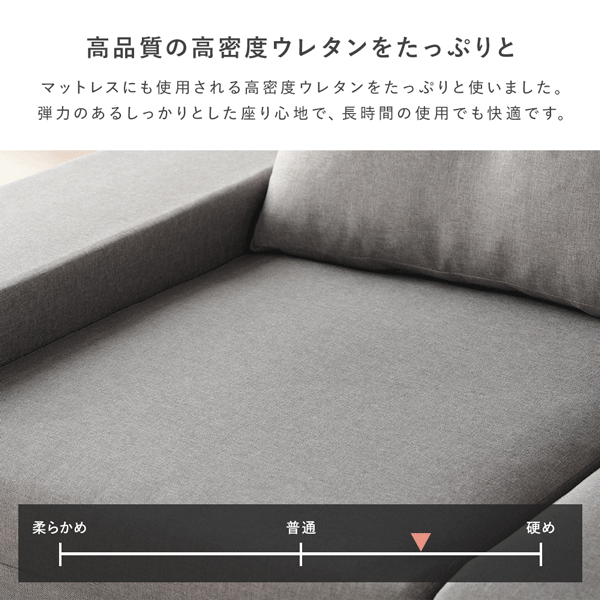 高品質の高密度ウレタンをたっぷりと