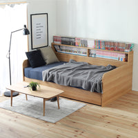 国産 収納付き デイベッド シングル ナチュラル