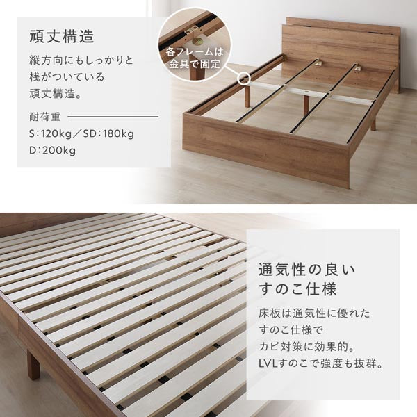頑丈構造/通気性の良いすのこ仕様