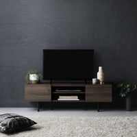 異素材MIX ワイド テレビボード 『Stova ストーヴァ』 幅120cm ブラウン
