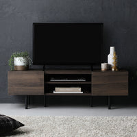 異素材MIX ワイド テレビボード 『Stova ストーヴァ』 幅120cm ブラウン