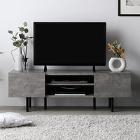 異素材MIX ワイド テレビボード 『Stova ストーヴァ』 幅120cm ストーングレー