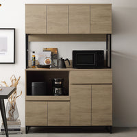 異素材MIX キッチンボード 『Liora リオラ』 120cm幅 グレージュ