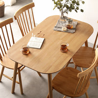 天然木 ダイニングテーブル 長方形120×75cm 単品 ナチュラル