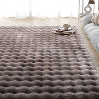 ポコポコ毛布みたいな洗えるラグ 『hoho-roko ホホロコ』 約130×190cm モカ