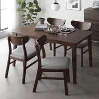 天然木ダイニングセット(幅135cm) 『Lyvona リヴォナ』 5点セット ブラウン