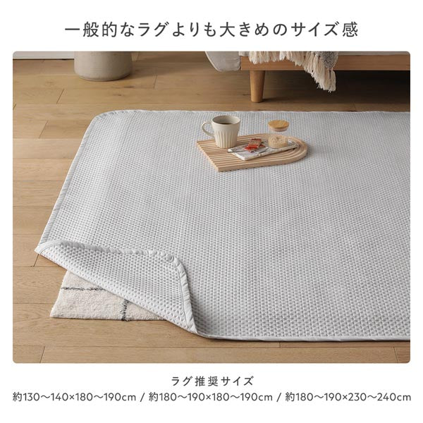 一般的なラグよりも大きめのサイズ感