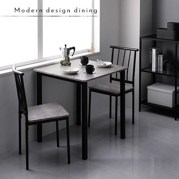 2人掛けダイニングセット(テーブル+シンプルデザインチェア