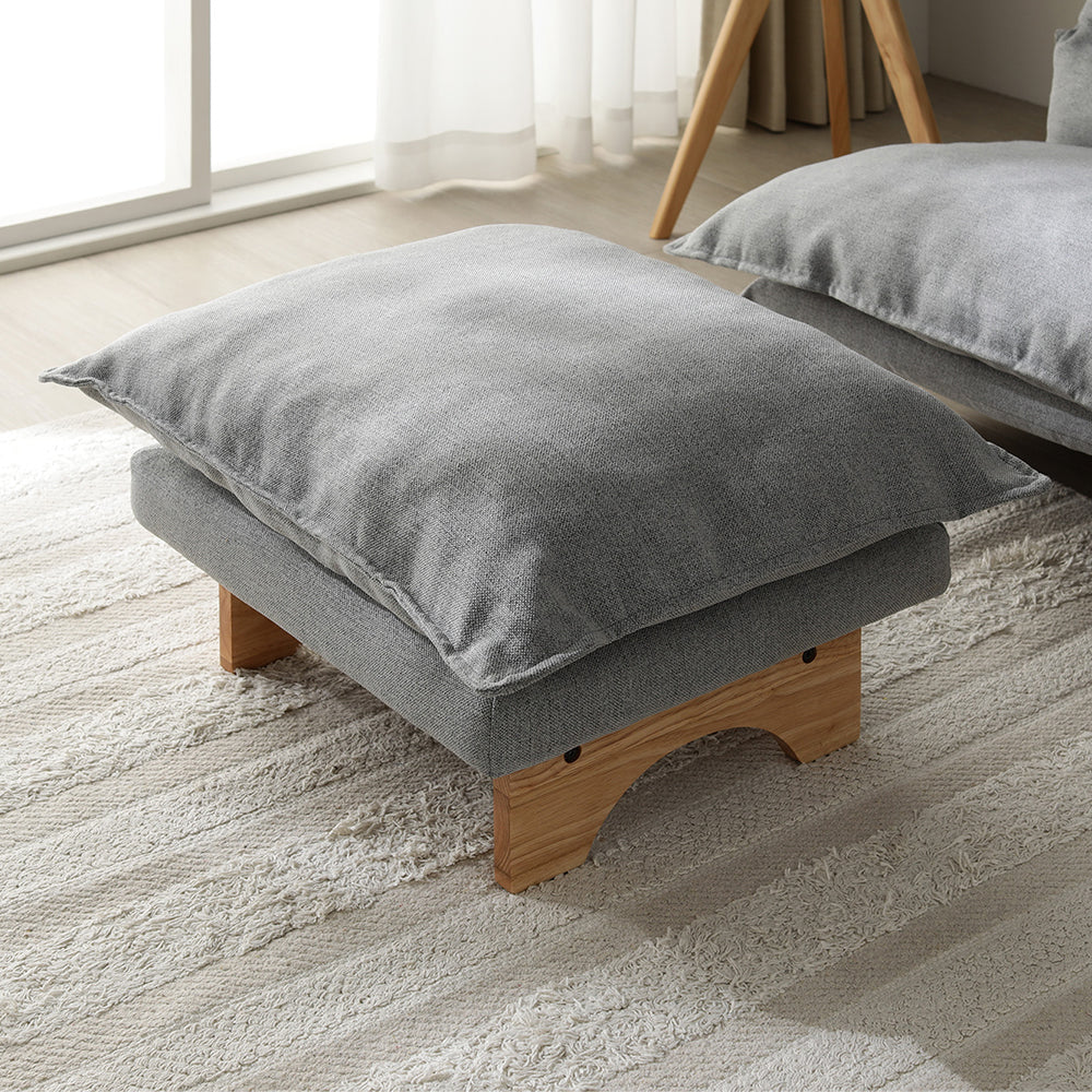 ハイバックリクライニングソファ 『UTO ウト』 オットマン 単品 グレー