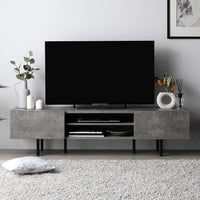 異素材MIX ワイド テレビボード 『Stova ストーヴァ』 幅150cm ストーングレー