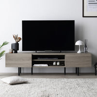 異素材MIX ワイド テレビボード 『Stova ストーヴァ』 幅150cm グレージュ