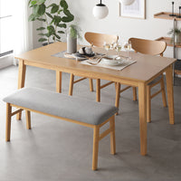 天然木ダイニングセット(幅150cm) 『Lyvona リヴォナ』 4点セット ナチュラル