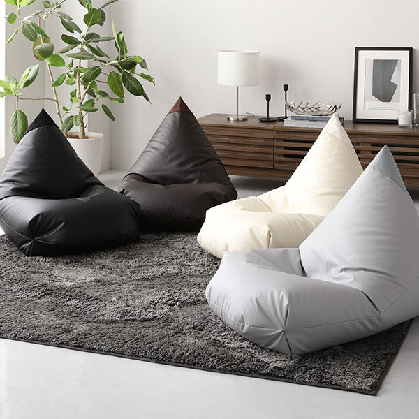 ビーズクッション 取っ手付きタイプ(レザー調)