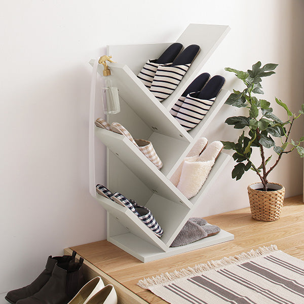 ホワイト シューズラック