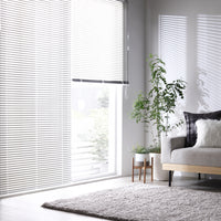 日本製 木目調アルミブラインド 幅180cm(カーテンレール対応可) ホワイトウッド