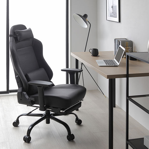 スエード調ファブリック ゲーミングチェア(プレミアム)『Morph モーフ』ブラック