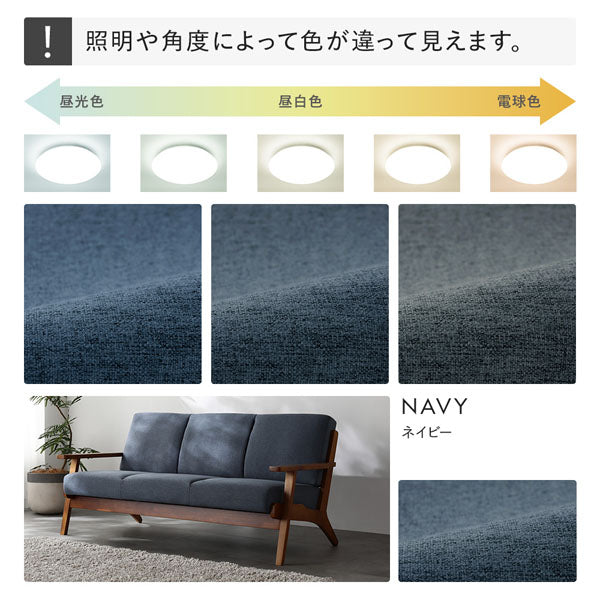 照明や角度によって色が違って見えます。(ネイビー)