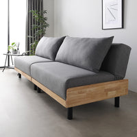 ソファベッド 『Solis ソリス』 分割タイプ グレー スチール脚