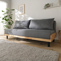 ソファベッド 『Solis ソリス』 フルサイズ グレー スチール脚