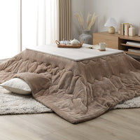 折りたたみ式 こたつ 2点セット(テーブル+掛け布団) 長方形(約105×75cm) ホワイトウォッシュ/ナチュラル・ベージュ