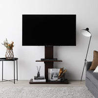 テレビスタンド 『Fliyga フリーガ』 首固定タイプ ハイタイプ ブラウン 32~65型対応 震度7試験クリア