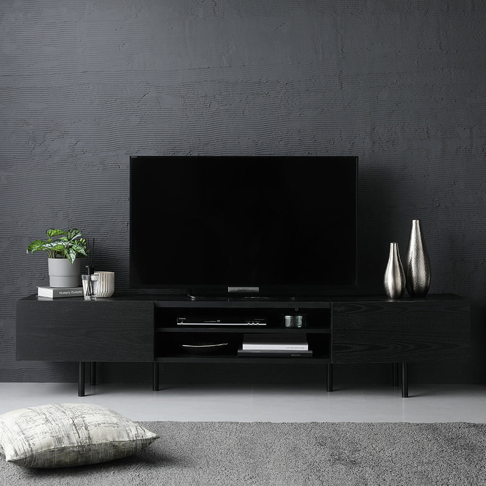 ワイドテレビボード 180cm幅 ブラック