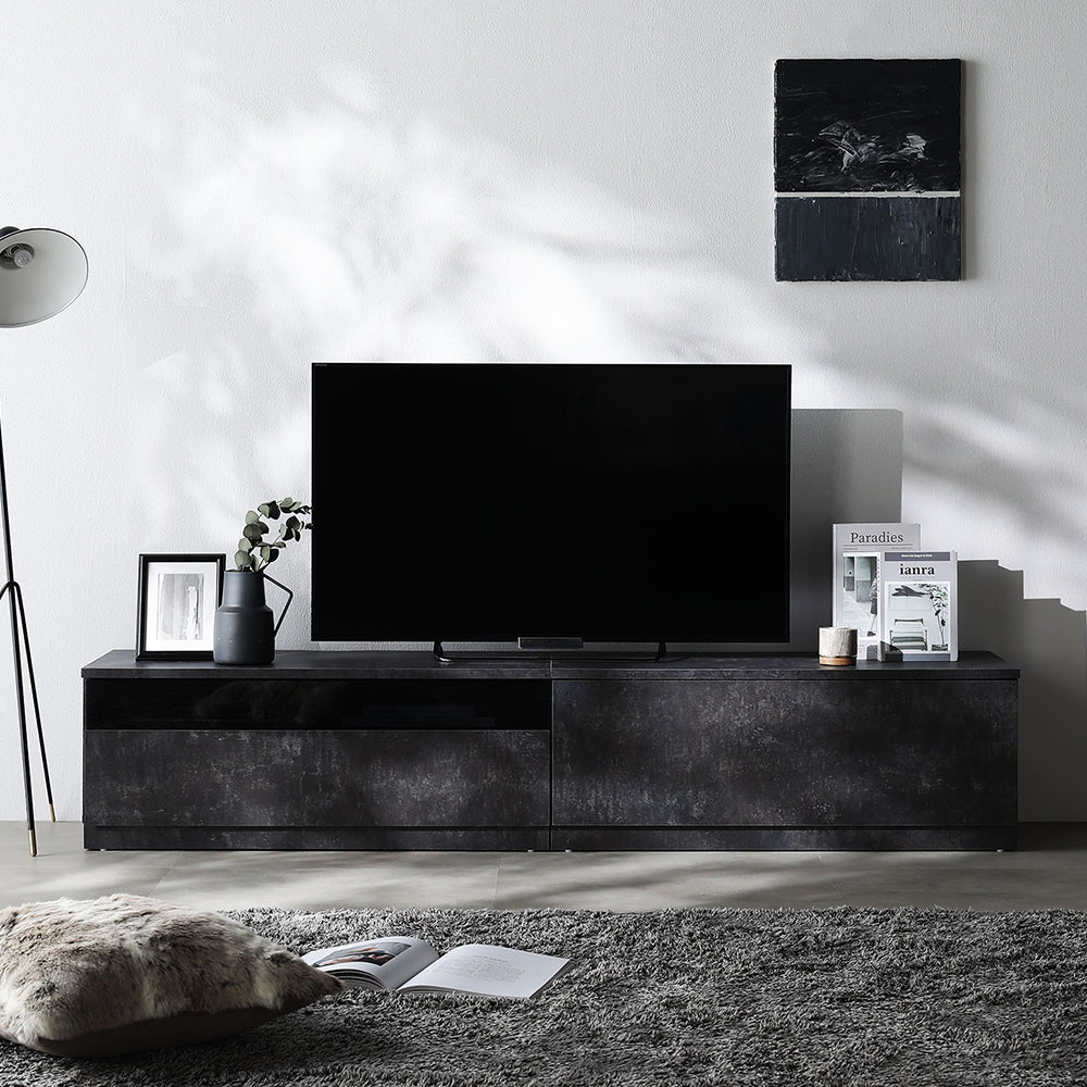 組み替え自在 ワイドテレビボード 『Tivra ティヴラ』 引き出しタイプ 180cm幅 ストーングレー
