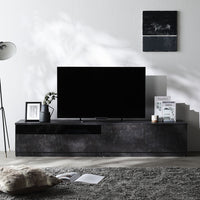組み替え自在 ワイドテレビボード 『Tivra ティヴラ』 引き出し×扉タイプ 180cm幅 ストーングレー