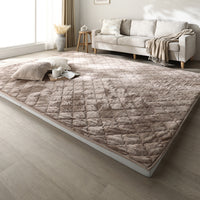 厚さが選べる 極厚 ラグ 『Nolphi ノルフィ』 185×240cm フランネル生地 モカブラウン