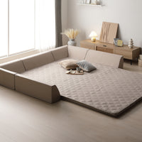 厚さが選べる 背クッション付き(U字+I字タイプ) 極厚 ラグ 『Nolphi ノルフィ』 185×240cm ベージュ