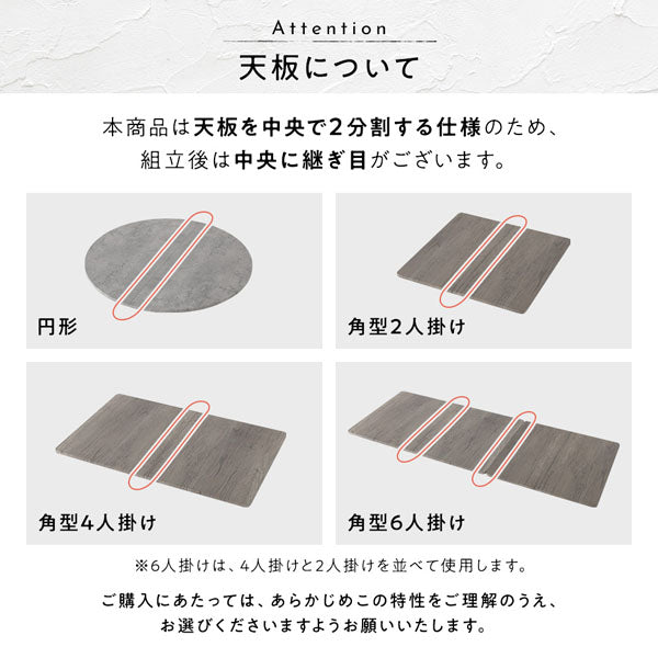 天板について注意事項