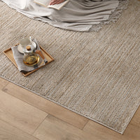 国産 洗えるミックスパイルラグ(軽量・防ダニ・アレルブロック・遊び毛防止) 約190×240cm ベージュ