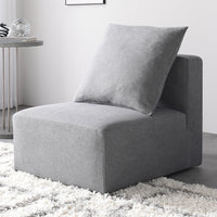 モダンデザインシステムソファ 『Likem ライクム』 1P単品 グレー