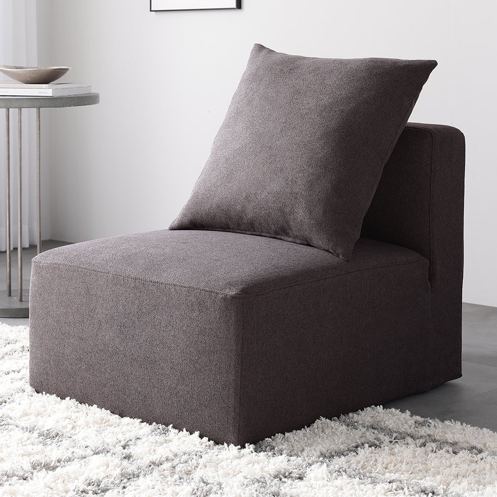 モダンデザインシステムソファ 『Likem ライクム』 1P単品 ブラウン