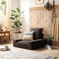 ローソファ コーデュロイ 『Lenne レンネ』 1人掛け コーデュロイブラウン