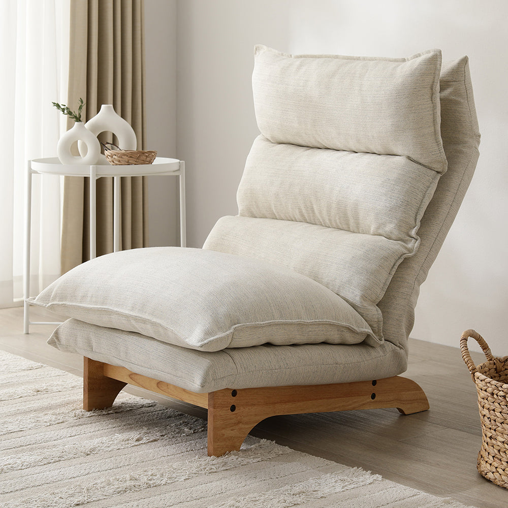 ハイバックリクライニングソファ 『UTO ウト』 1人掛け 単品 アイボリー