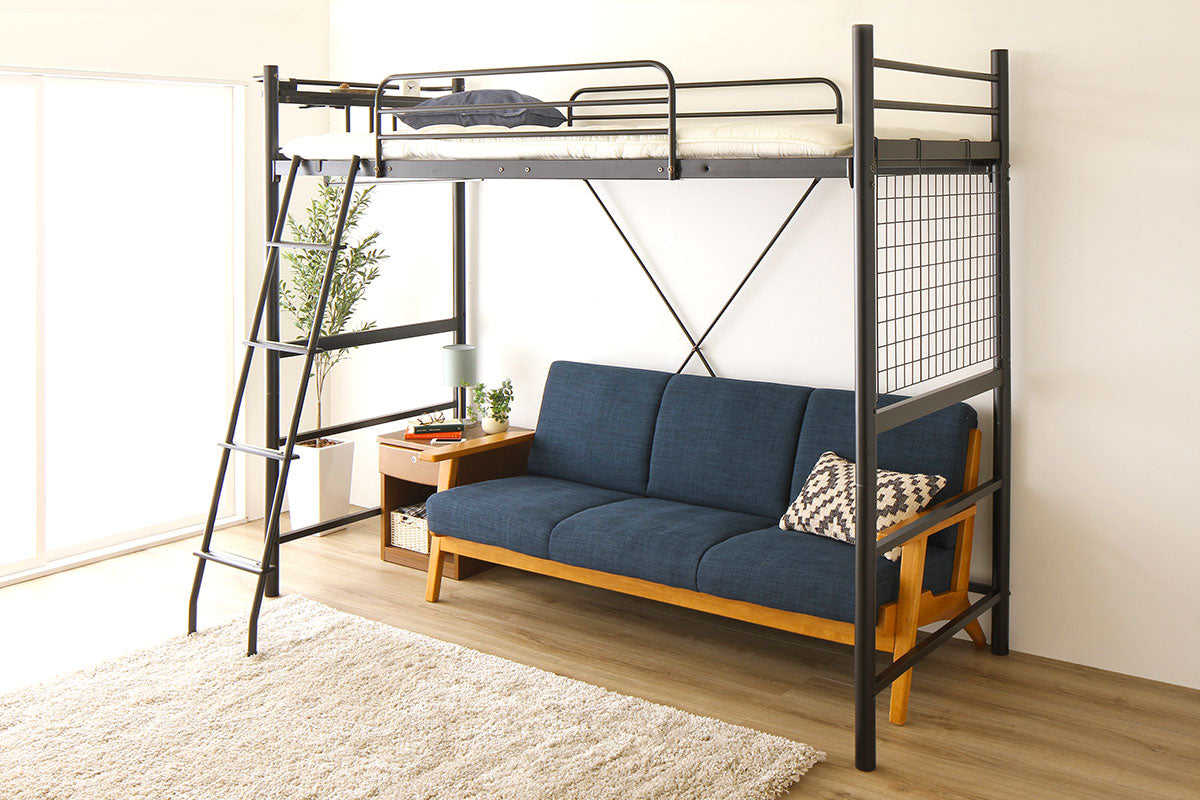 ロフトベッド 頑丈 ブラック