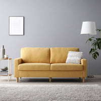 2.5人掛け 洗える着替えソファ『&NAME アンドネーム』マスタード